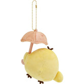 Sanrio Rilakkuma Umbrella Rain then Sunny Plush Keychain - Kiiroi Tori